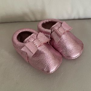 Freshly Picked Metallic Pink Infant Moccasins